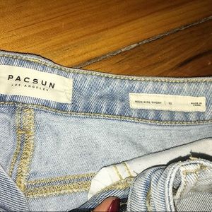 Size 22 Pac Sun High Rise Light Wash Jean Shorts